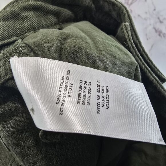 Aritzia TNA Pants Womens 4 Green Carpenter High Rise Straight Baggy Greenwich - Picture 10 of 13